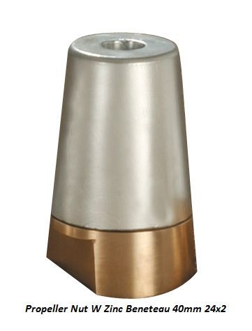 Propeller Zinc Anode Nut Kit Beneteau 40mm 24x2
