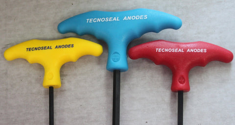 T-Handle Hex Anode Wrenches for X/R/C Anodes  3 Piece Set