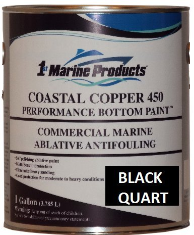Coastal Copper 450 Multi-Season Ablative Antifouling Bottom Paint BLACK QUART