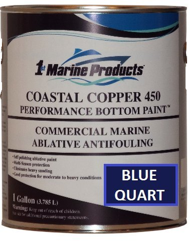 Coastal Copper 450 Ablative Multi-Season Antifouling Bottom Paint BLUE QUART