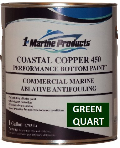 Coastal Copper 450 Ablative Antifouling Bottom Paint GREEN QUART