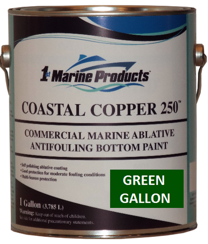 Coastal Copper 250 Ablative Antifouling Bottom Paint GREEN GALLON