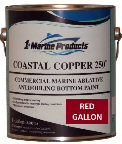 Coastal Copper 250 Ablative Antifouling Bottom Paint RED GALLON