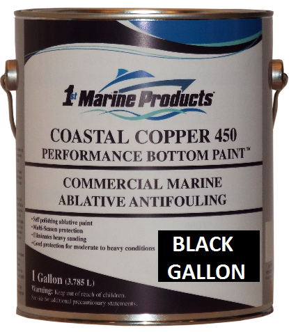 Coastal Copper 450 Multi-Season Ablative Antifouling Bottom Paint BLACK GALLON
