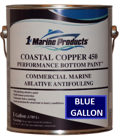 Coastal Copper 450 Multi-Season Ablative Antifouling Bottom Paint BLUE GALLON