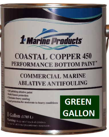 Coastal Copper 450 Multi-Season Ablative Antifouling Bottom Paint GREEN GALLON