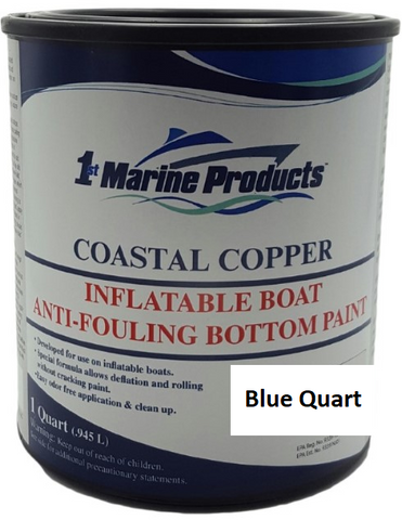 Coastal Copper Inflatable Boat Bottom Paint BLUE QUART